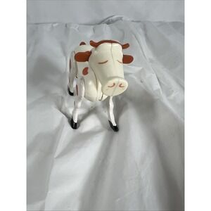 Vintage Little People Cow #915‎ White with Brown Spots Fisher Price Farm Toy